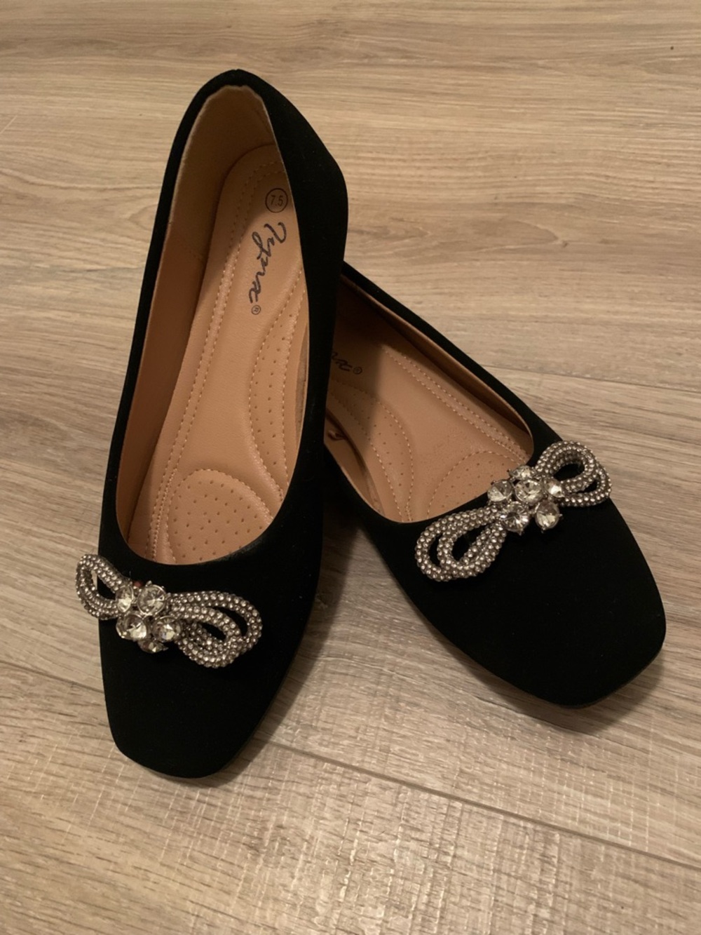 Ballet Flats black embellished